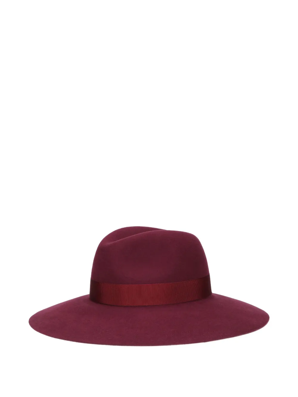Borsalino fine wool felt wide-brim hat Rood