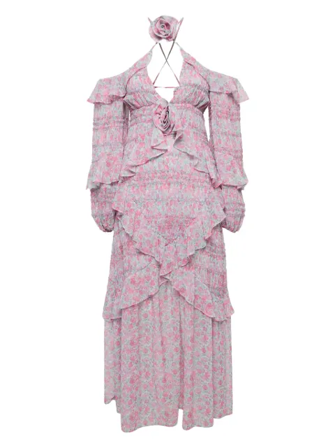 For Love And Lemons vestido con volantes y estampado floral