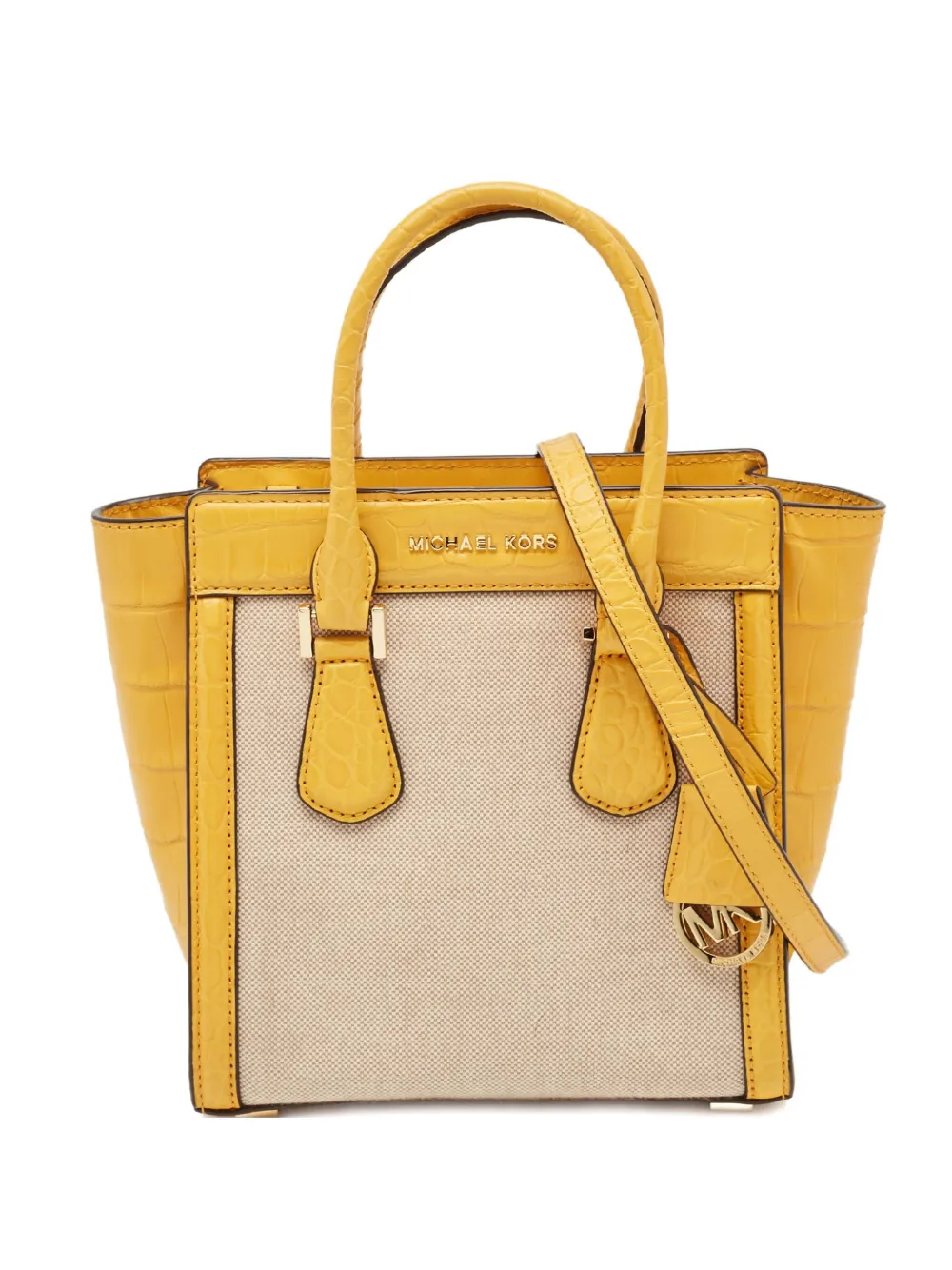 Pre-owned Michael Kors Colette Tote Bag In Yellow