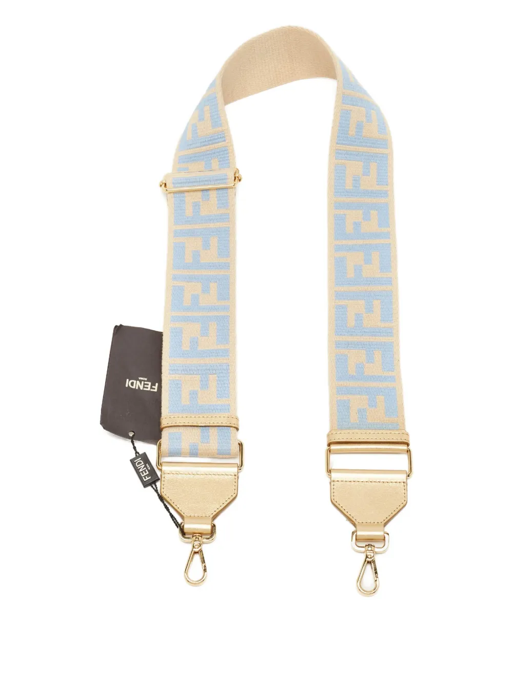 Pre-owned Fendi Ff-logo Bag Strap In Neutral