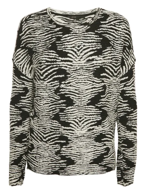 Maje zebra-print knit top