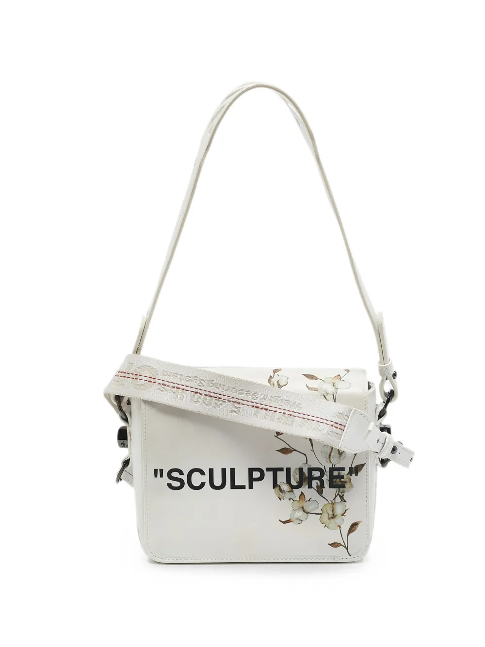 Off-White Pre-Owned Borsa a tracolla con stampa a fiori - Bianco