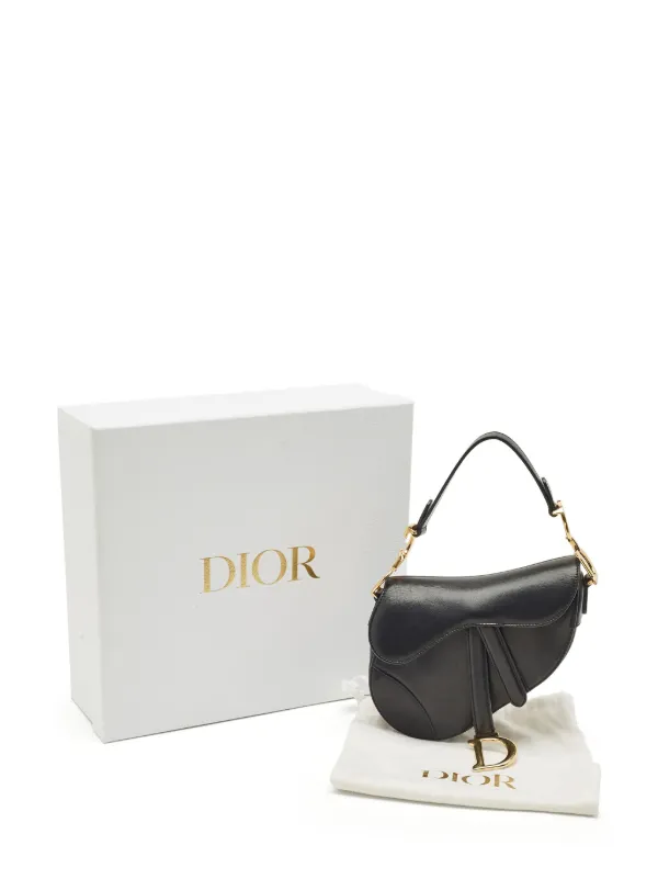 Christian Dior Pre-Owned Mini Saddle Shoulder Bag | Black | FARFETCH