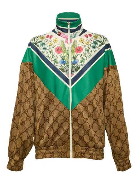 Gucci Pre-Owned floral GG track jacket