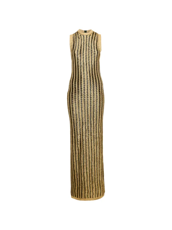 tom ford gold dress Vintage Crew Neck Maxi | Neutrals type: womens