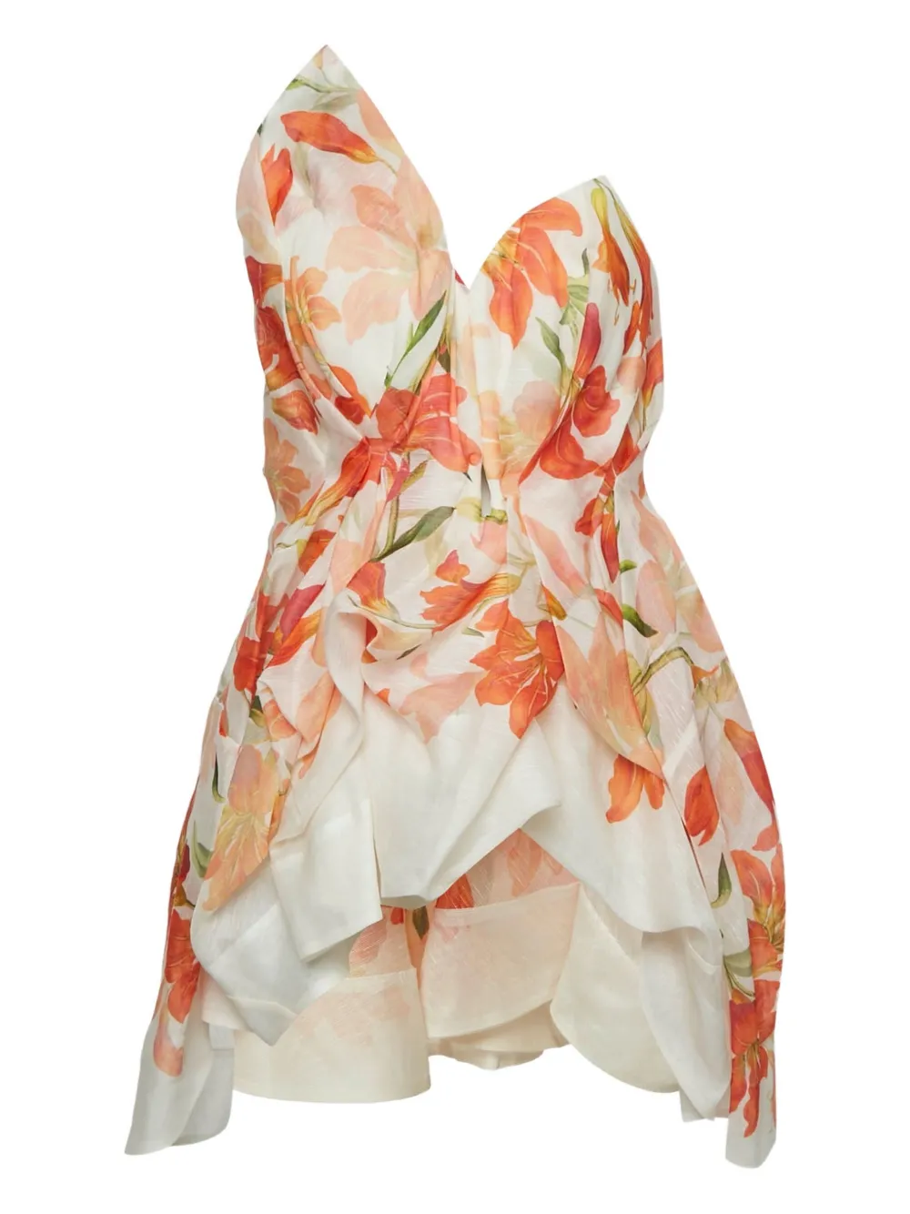 ZIMMERMANN floral-print draped top | Orange | Image 1
