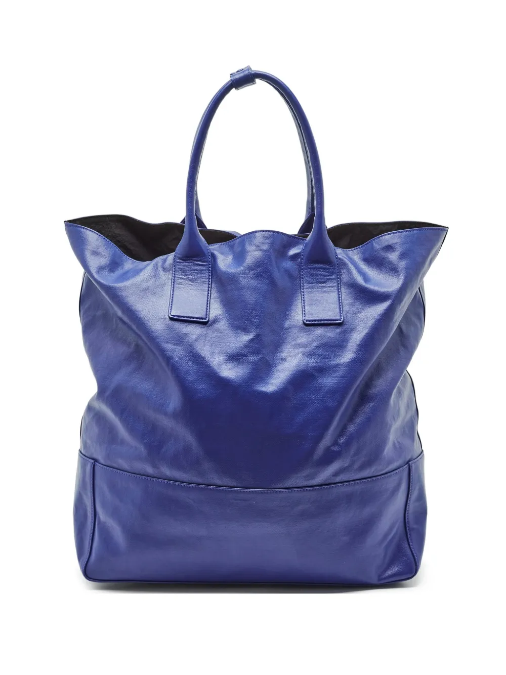 Bottega Veneta Pre-Owned Borsa tote in pelle cerata - Blu