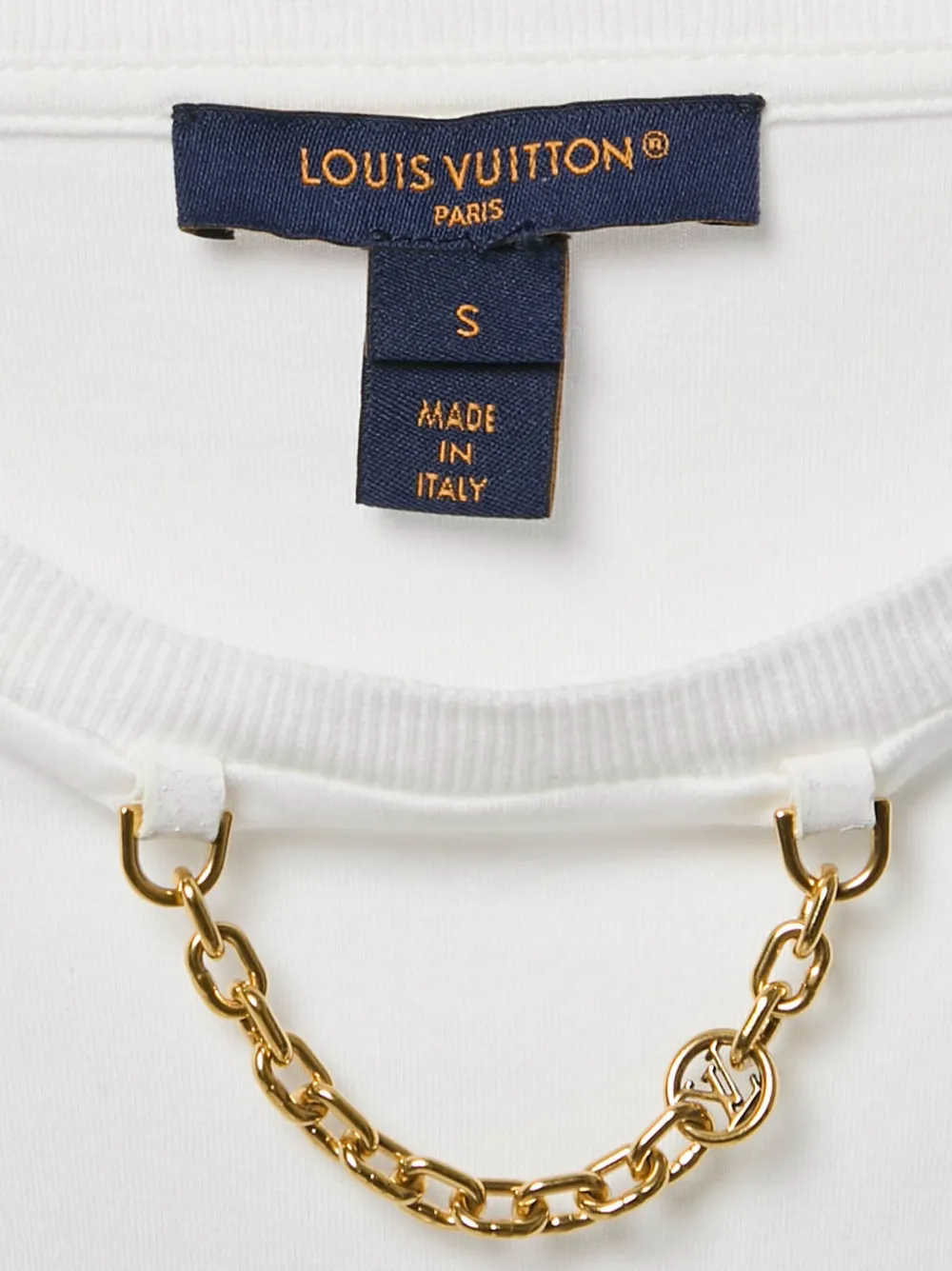 Louis Vuitton Pre-Owned playera con cuello redondo y detalle de cadena | Image 2