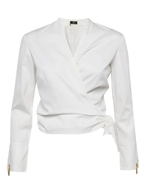 Elisabetta Franchi wrap-design blouse
