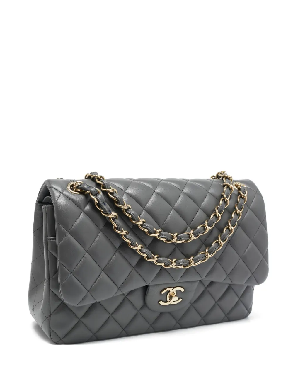 CHANEL Pre-Owned Borsa a spalla Double Flap - Grigio