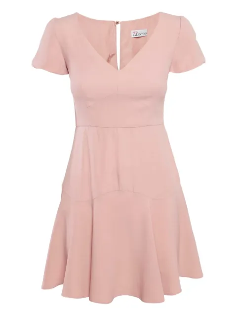 Red Valentino Vintage vestido corto con cuello en V y efecto satinado