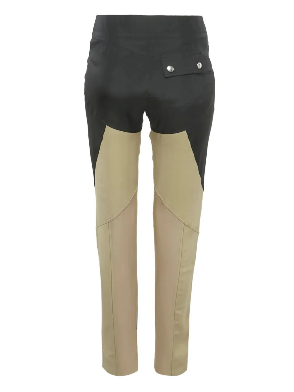 Louis Vuitton Pre-Owned Broek van kalfsleer met vlakken - Grijs