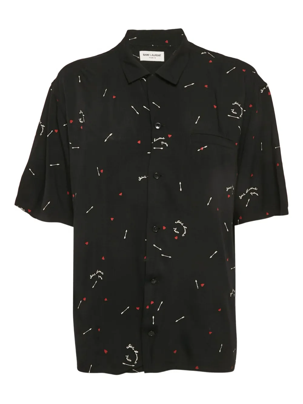 Saint Laurent Pre-Owned camisa con cupido estampado | negro | Image 1