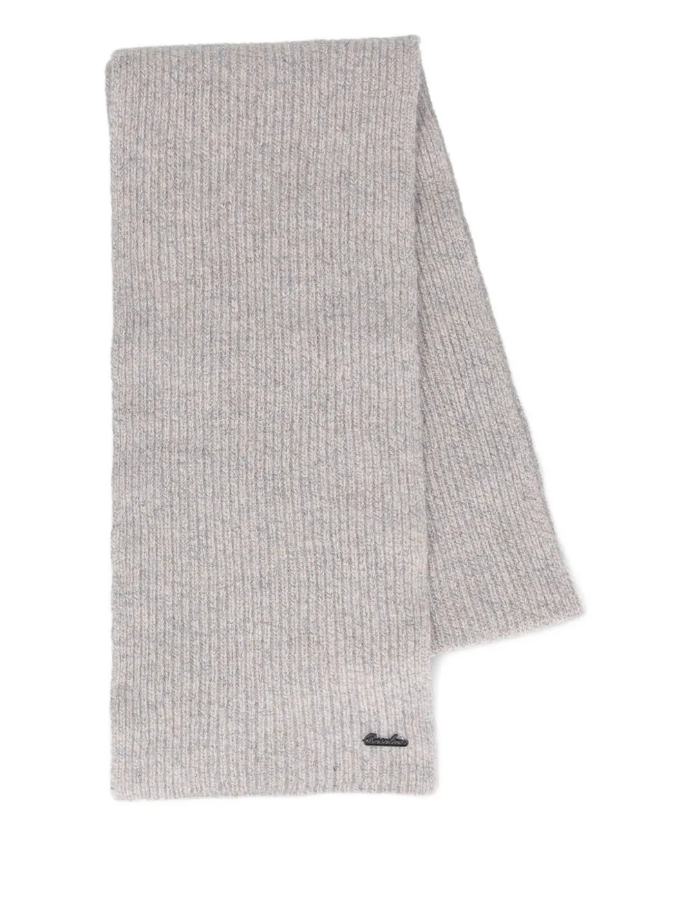 Borsalino Virgin-wool Beanie And Scarf Set In Gray