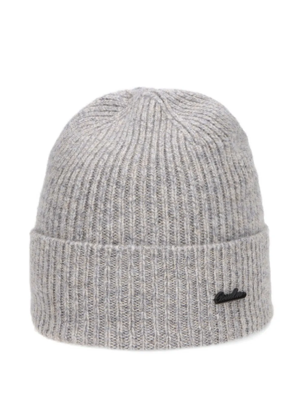 Borsalino Virgin-wool Beanie And Scarf Set In Gray