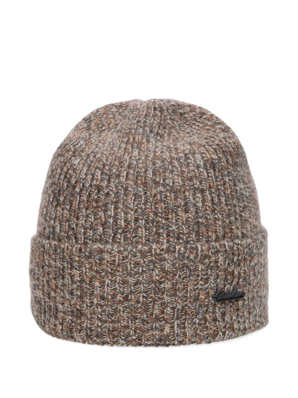 Borsalino Virgin Wool Beanie Set In Brown