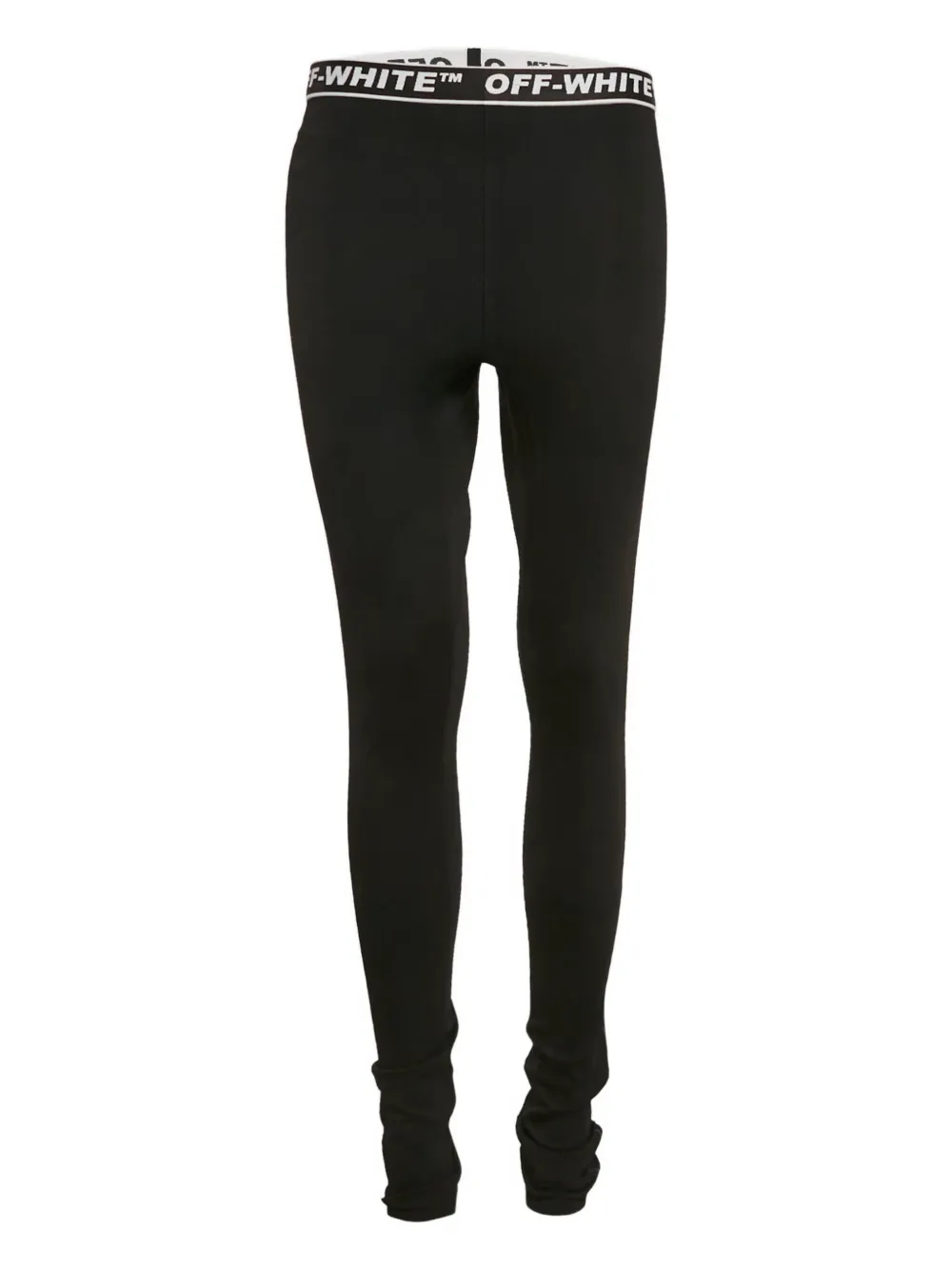 Click to view more detailed imagery on our partner's website Pre-owned Off-white Logo-print Leggings In Black