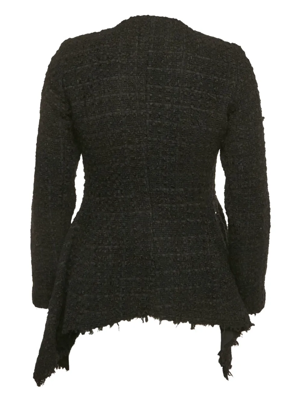 CAROLINA HERRERA Pre-owned Tweed Flared Jacket In Black