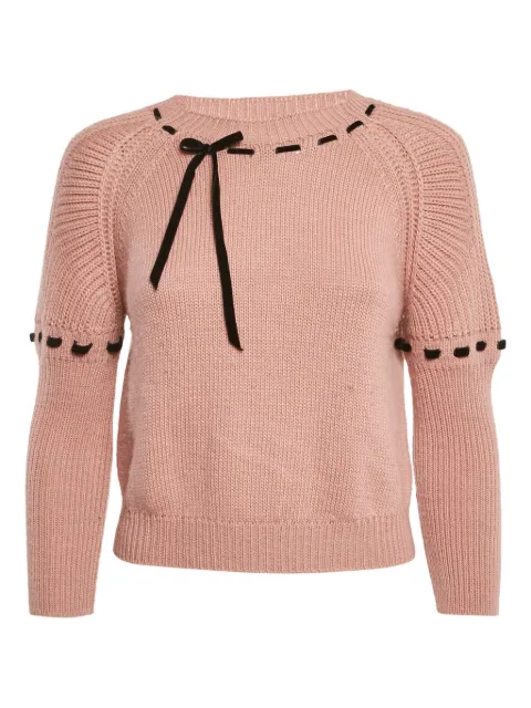 Miu Miu Pre-Owned bow-detail sweater