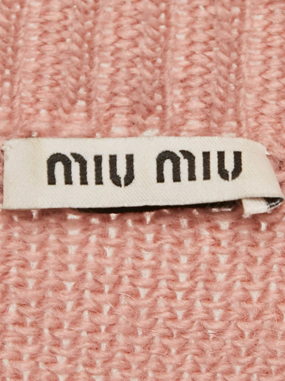 MIU MIU Pre-owned Bow-detail Sweater In Pink