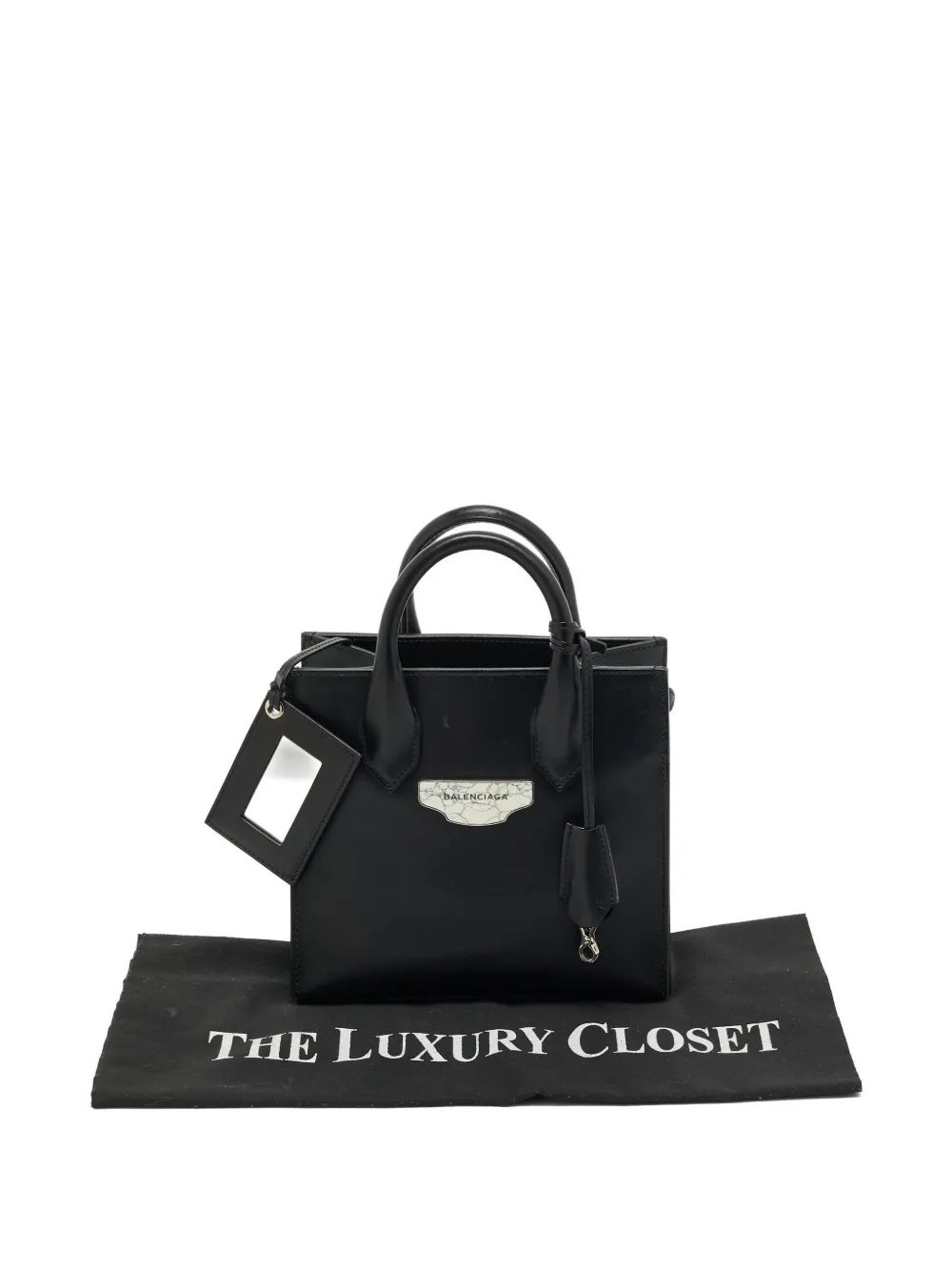 BALENCIAGA Pre-owned Mini All Afternoon Leather Top-handle Tote Bag In Black