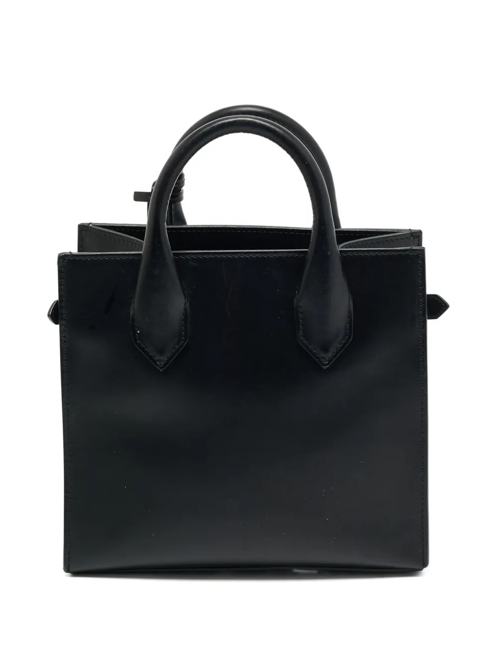 BALENCIAGA Pre-owned Mini All Afternoon Leather Top-handle Tote Bag In Black