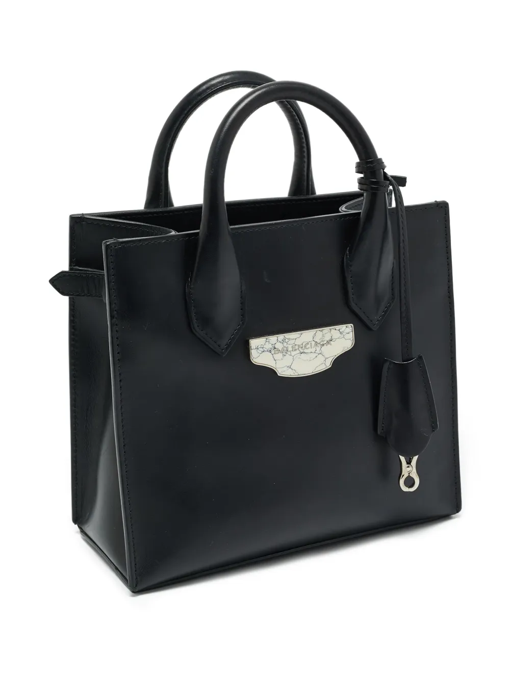 BALENCIAGA Pre-owned Mini All Afternoon Leather Top-handle Tote Bag In Black