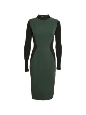 victoria beckham dark green dress Victoria Beckham Dark Green Dolman Midi Dress