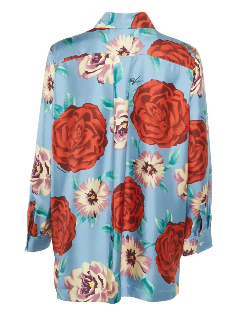 Ferragamo Pre-Owned camisa con rosas estampadas y botones | Image 2