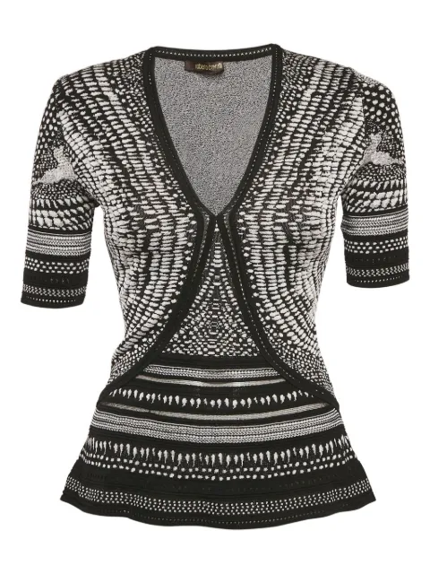 Roberto Cavalli Vintage t-shirt en jacquard à col v