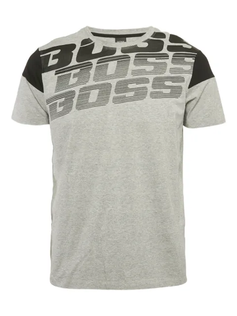 BOSS T-shirt med abstrakt tryk og rund hals fra 2000'erne
