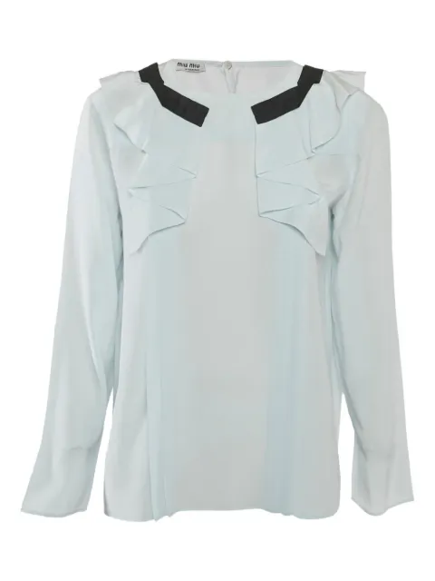 Miu Miu Pre-Owned ruffle-detail blouse