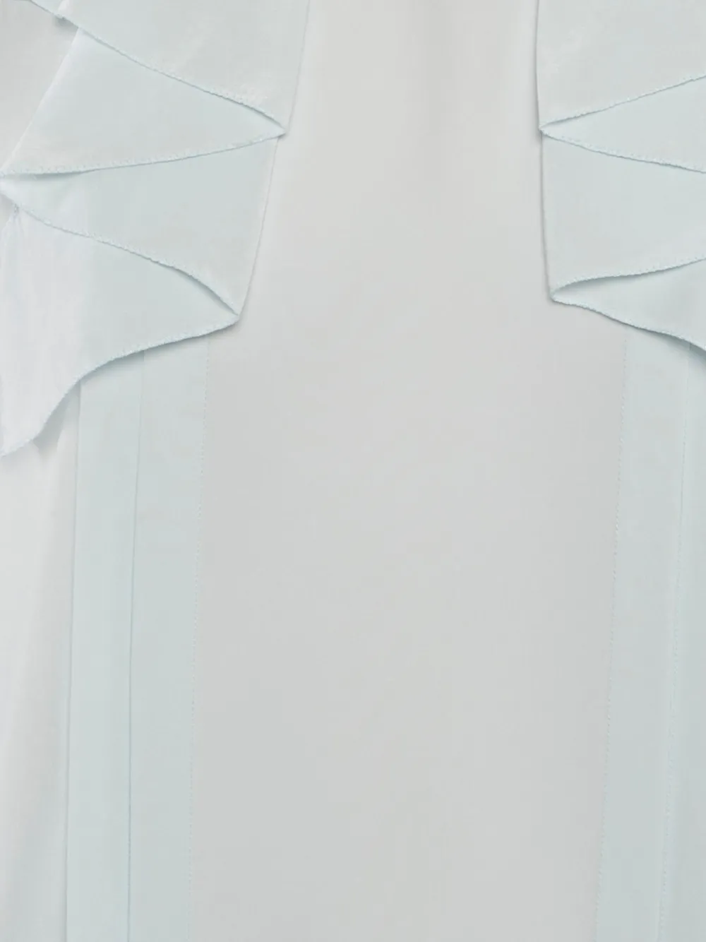 MIU MIU Pre-owned Ruffle-detail Blouse In Blue