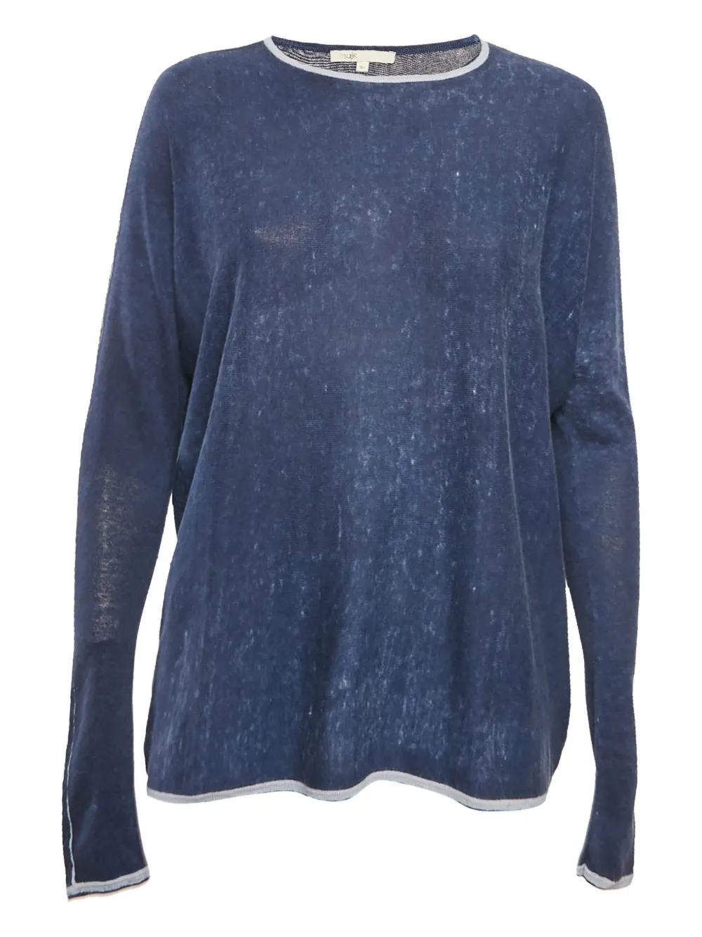 Maje Langarmshirt mit Rundhalsausschnitt - Blau