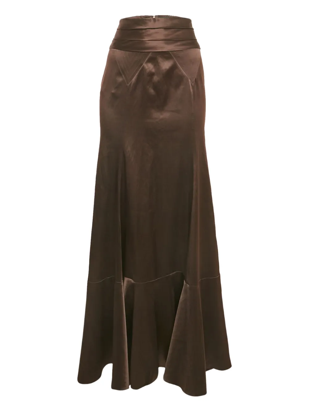 Pre-owned Just Cavalli Seam-detail Maxi Skirt In Brown