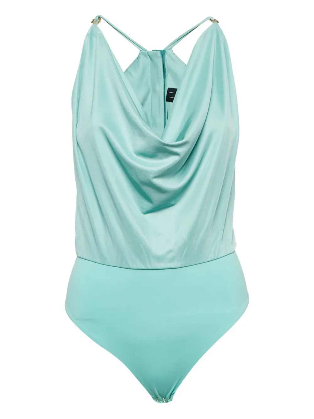 Elisabetta Franchi Body con scollo drappeggiato - Verde