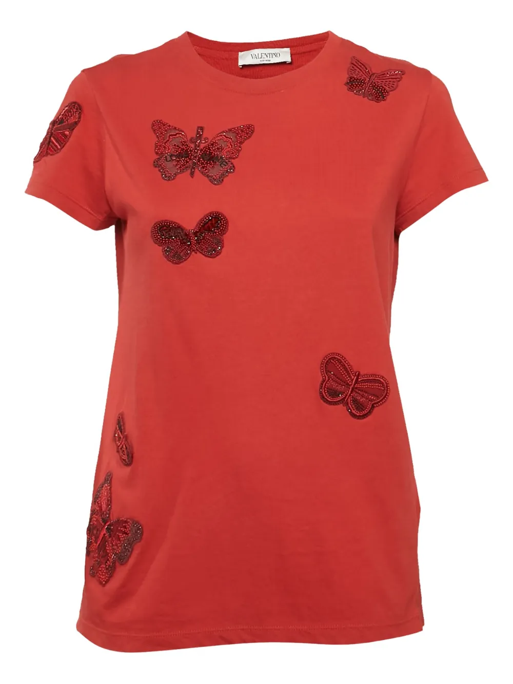 Valentino Pre-Owned T-shirt con applicazione - Rosso