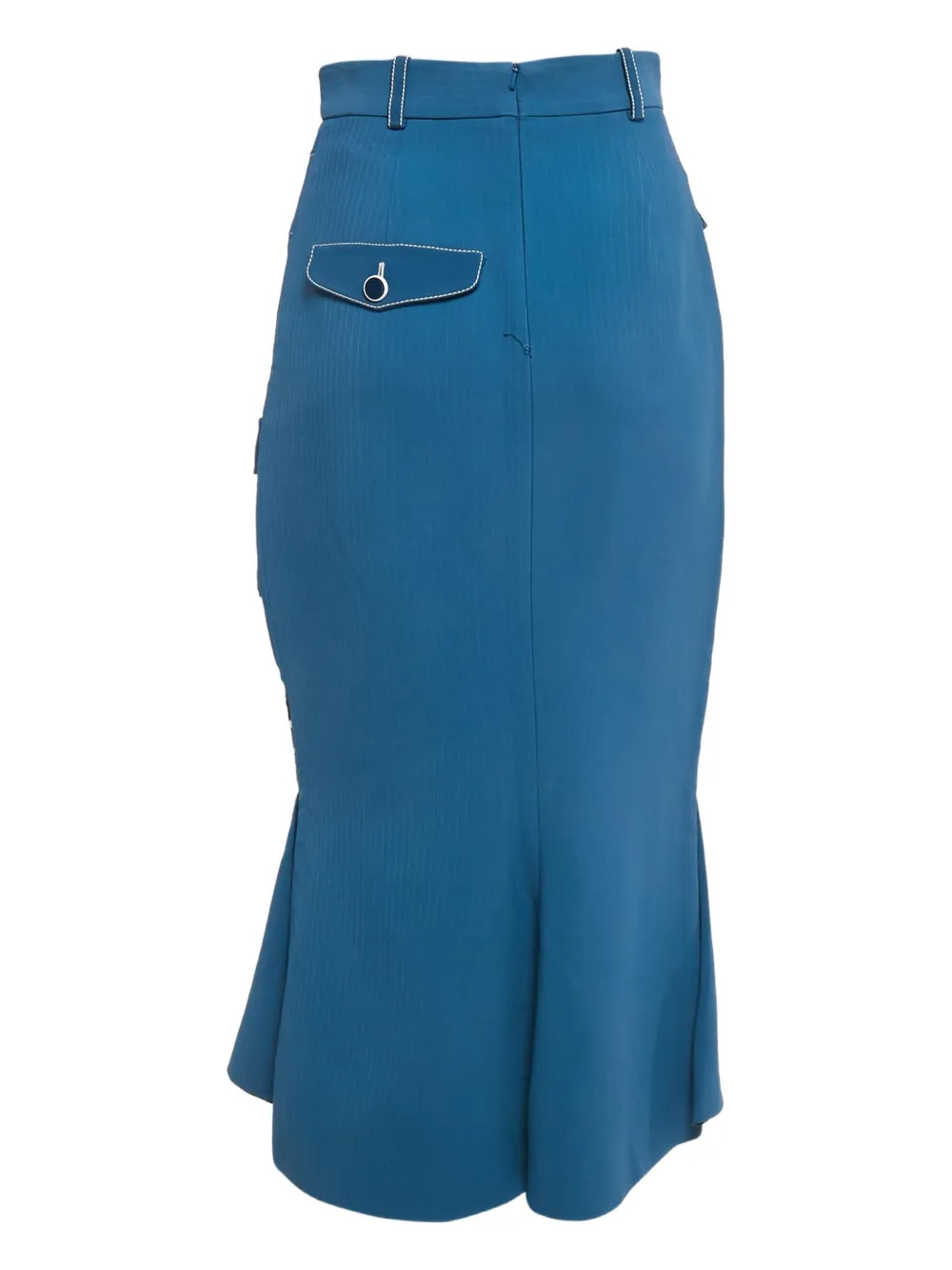Peter Pilotto Midi-rok met contrasterend stiksel - Blauw