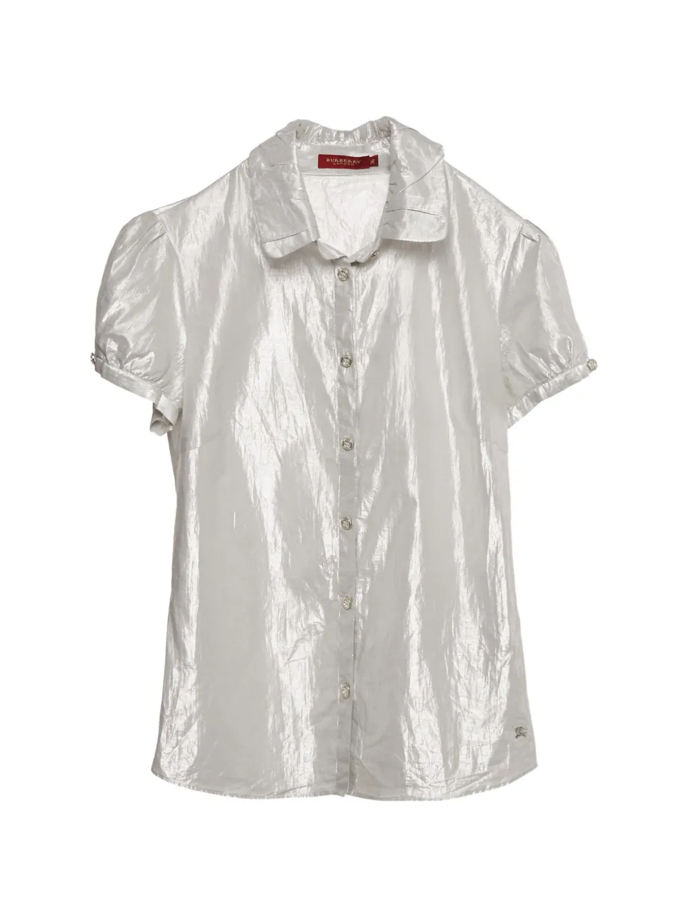 Burberry Pre-Owned metallic-effect shirt - Argento
