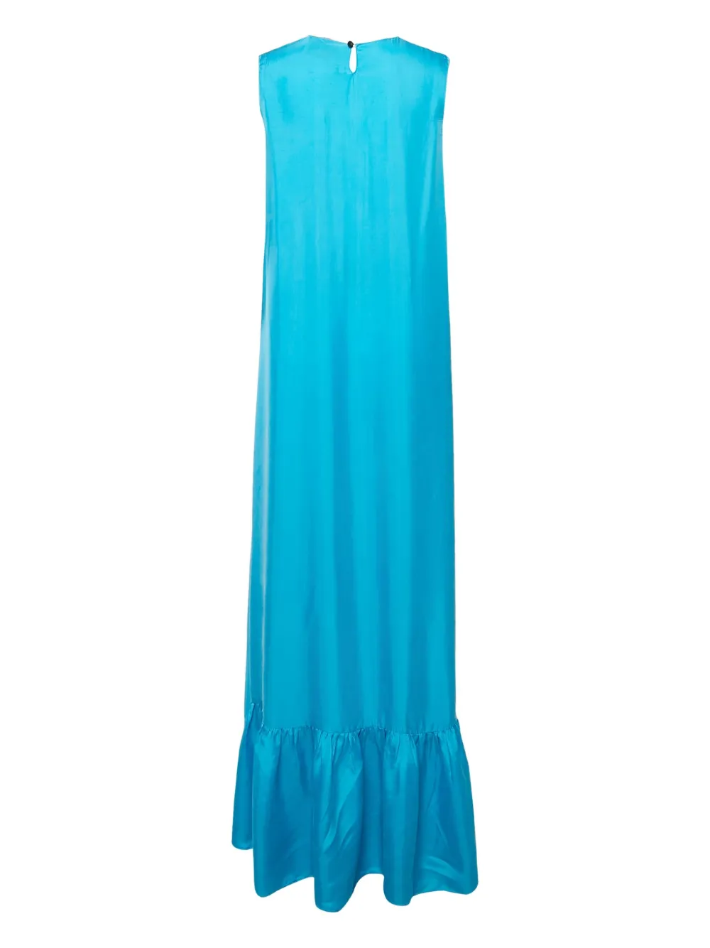 Roksanda Satijnen jurk met ruches - Blauw