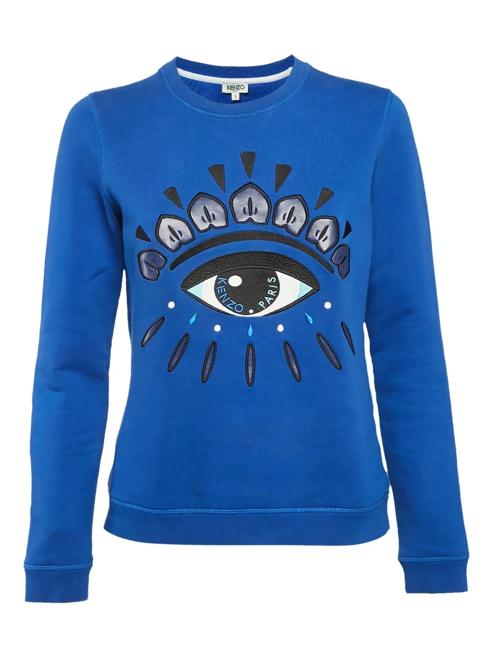 Pre-owned Kenzo Eye-motif Embroidered Sweatshirt In Blue