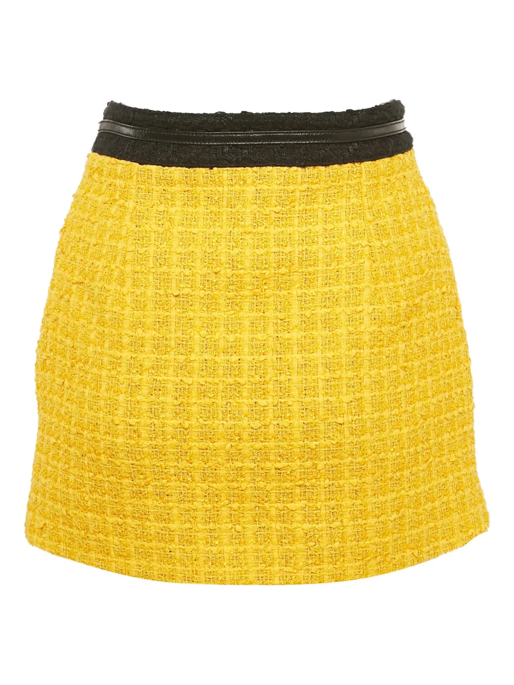 Gucci Pre-Owned Tweed mini-rok met horsebit - Geel