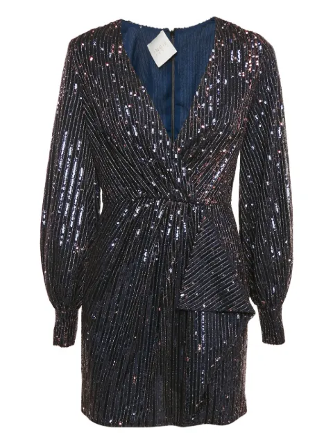 Ingie Paris sequinned v-neck mini dress