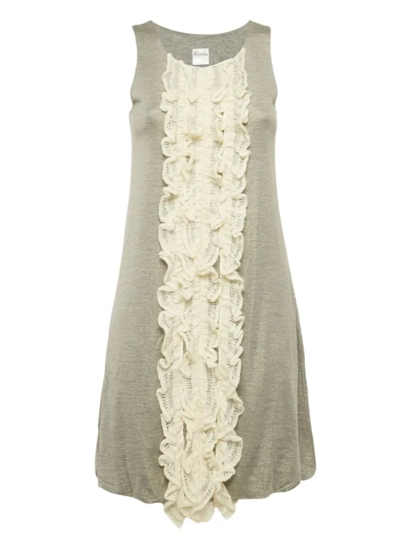 Red Valentino Vintage crochet-frill Dress | Neutrals | FARFETCH ID
