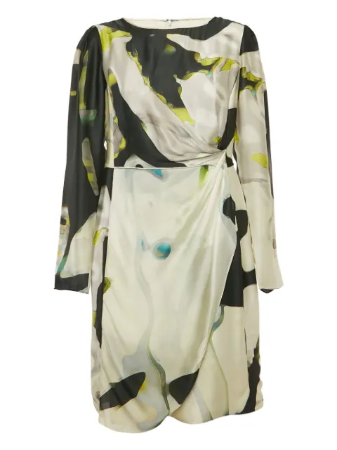 Armani Vintage vestido corto con estampado abstracto drapeado