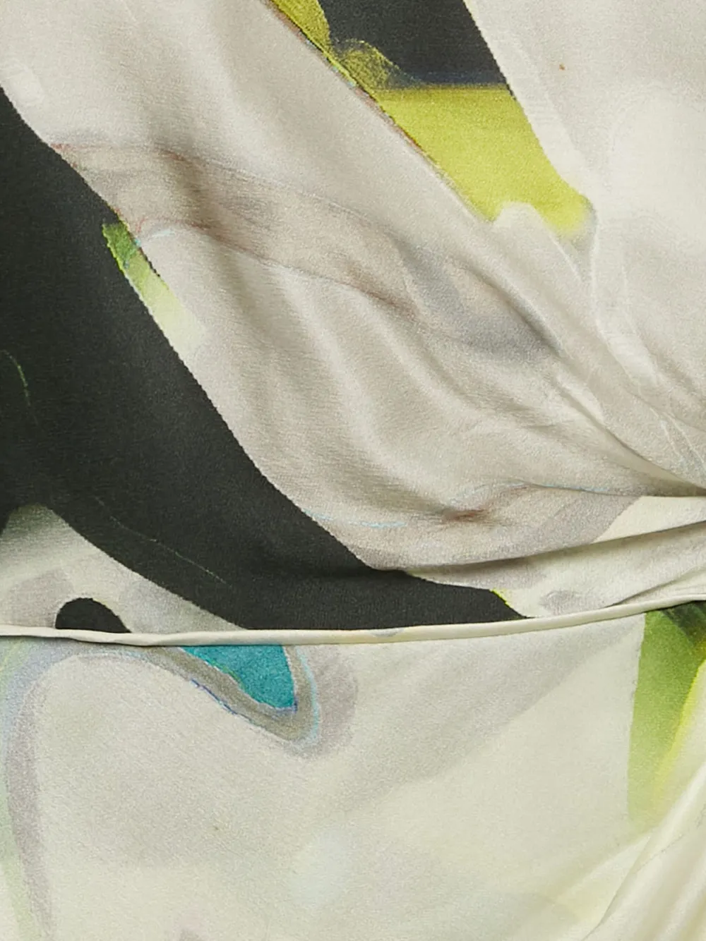 Armani Vintage Mini-jurk met abstracte print - Beige