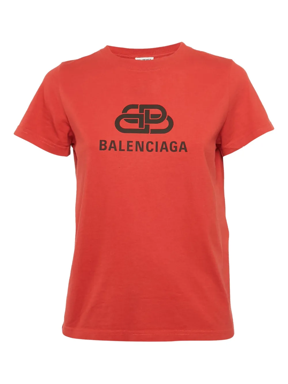 Pre-owned Balenciaga Logo-print T-shirt In Red