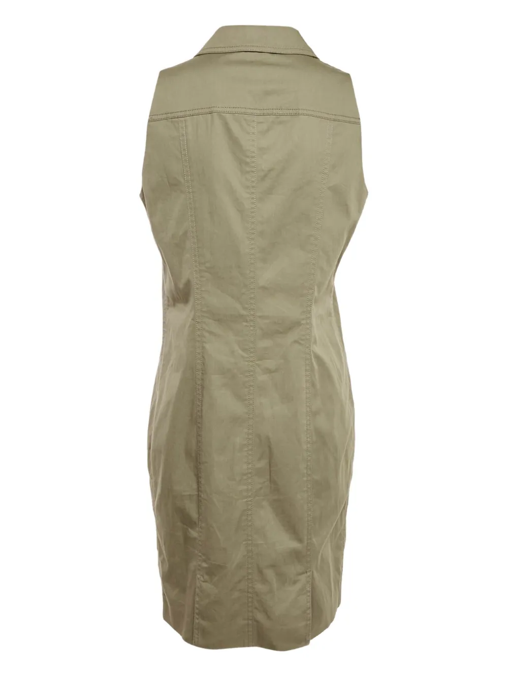 Burberry Pre-Owned Katoenen jurk met knopen - Groen