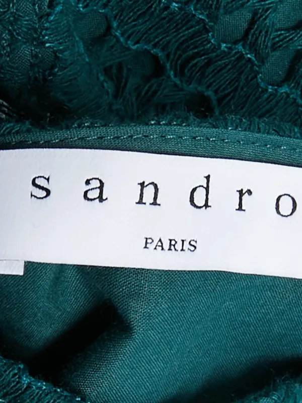 sandro green crochet dress Lorel Dress