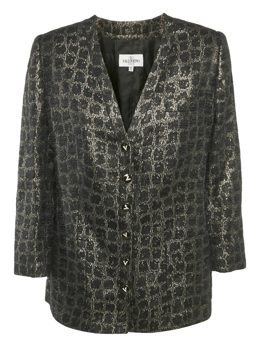 Valentino Pre-Owned metallic-effect jacket | Black | Image 1